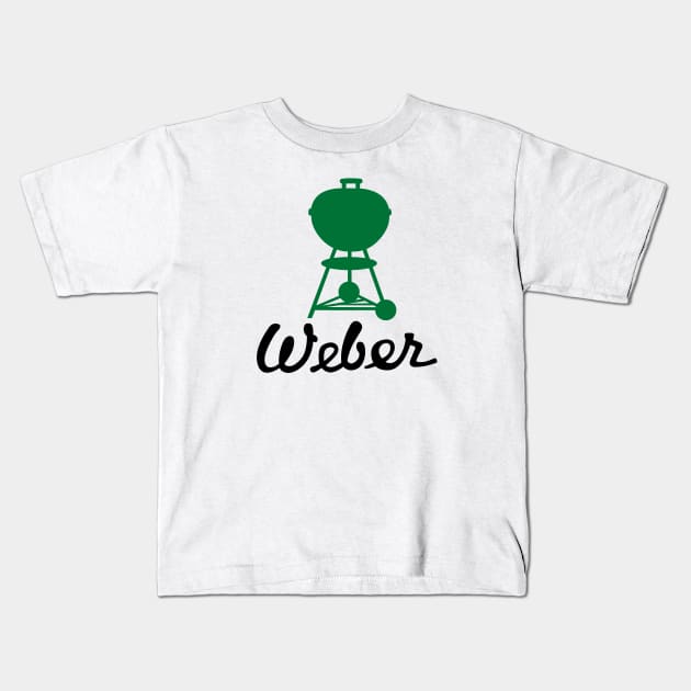 Grill Giants Weber Classic Vintage Green Kettle Kids T-Shirt by Grill Giants